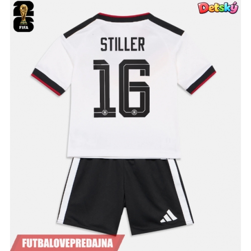 Lacne Dětský Futbalové dres Nemecko Angelo Stiller #16 MS 2026 Krátky Rukáv - Domáci (+ trenírky)